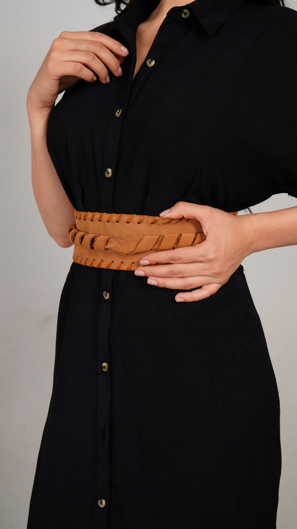 Brown Suede Leather Wrap Belt - Urban Lilith