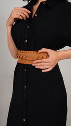 Brown Suede Leather Wrap Belt - Urban Lilith