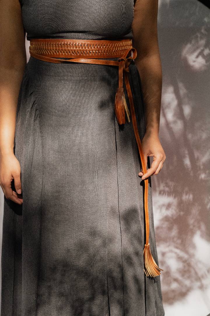 Tan Braided Leather Wrap Belt - Urban Lilith