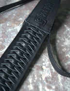Black Braided Leather Wrap Belt