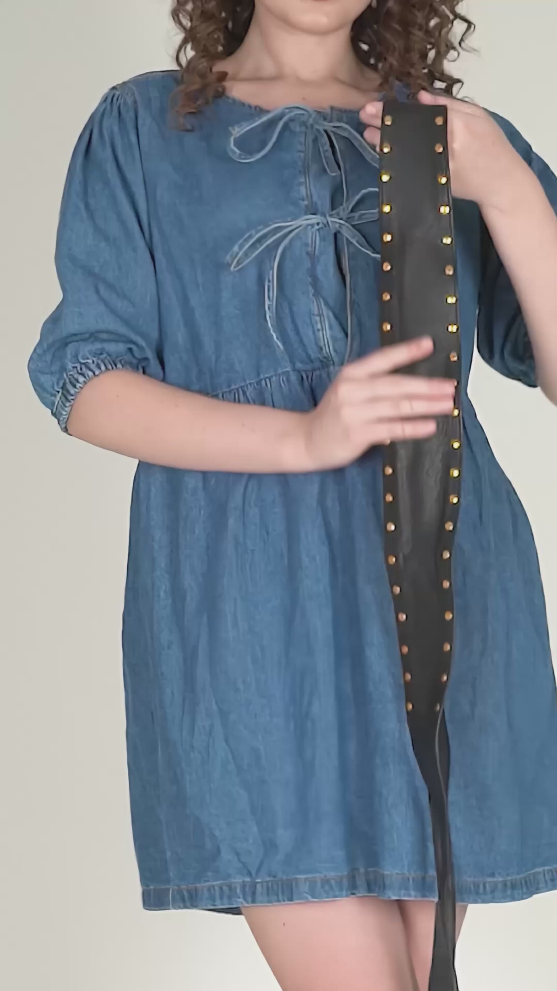 Black Studded Leather Wrap Belt - Urban Lilith