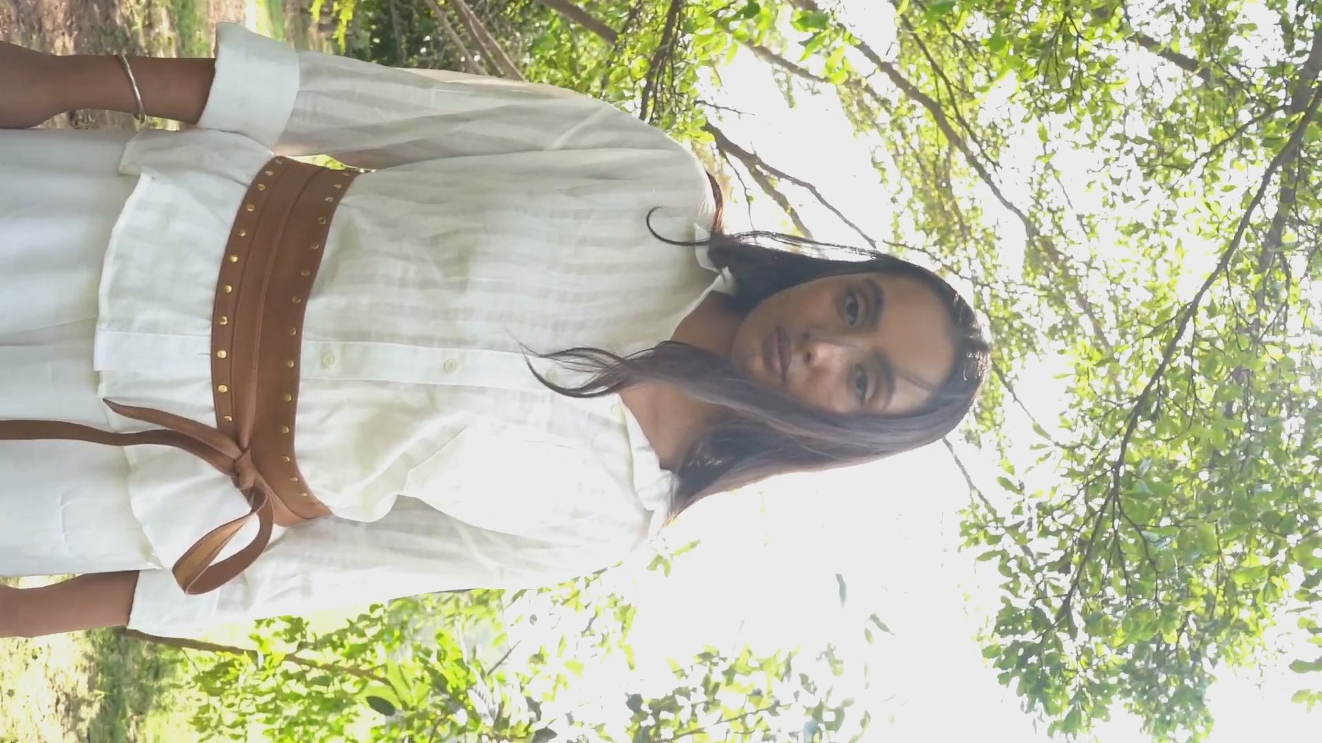 Tan Studded Leather Wrap Belt - Urban Lilith